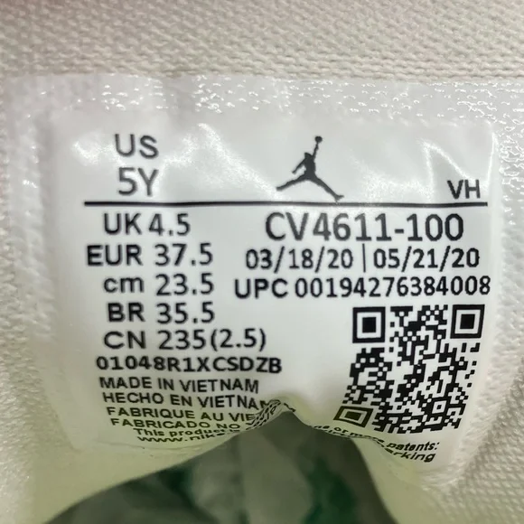 Nike Air Jordan 1 SE GS Edge Glow Shoes Neon 80s Sneakers Jordans IV XI - Picture 8 of 12